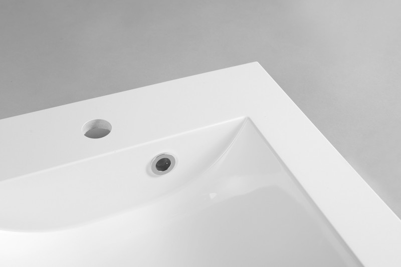 YUKON umyvadlo, litý mramor, 50x45cm, bílá YU050